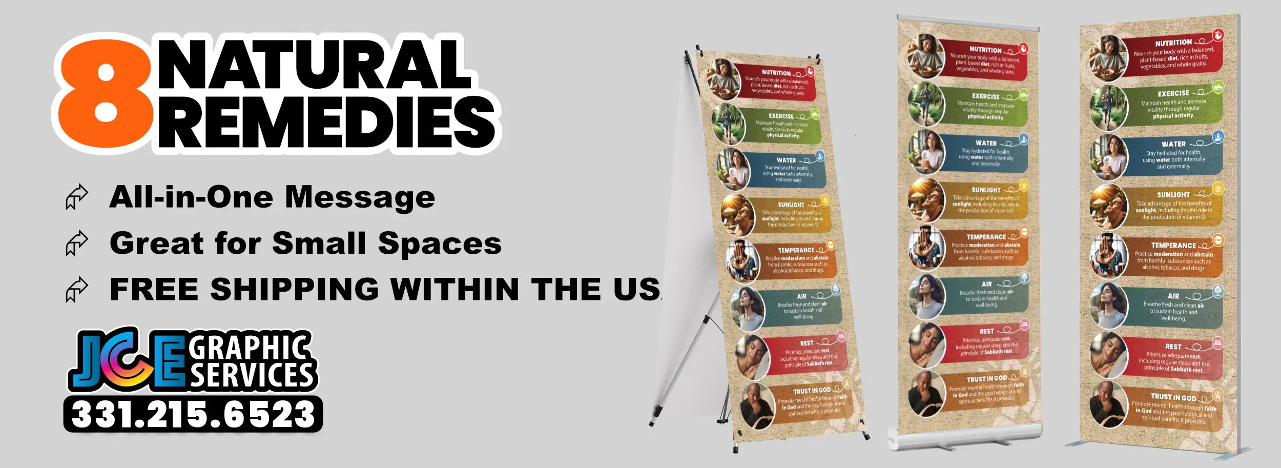 8 Natural Remedies – All-in-One Banners